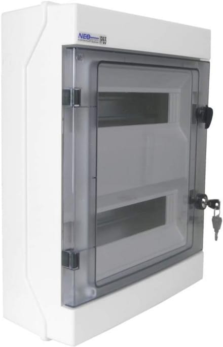 Verdelerbox met Hangslot IP65 - 24 Modules - Waterdicht - Elektrische Bouwbehuizing