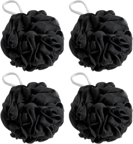 Dailygoods - flintronic 4 stuks badspons, zwart