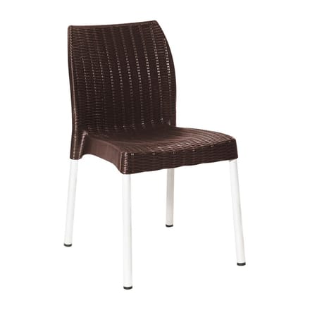 Bolero Elements Polypropyleen Rotan Stoelen Donkerbruin (4 stuks)