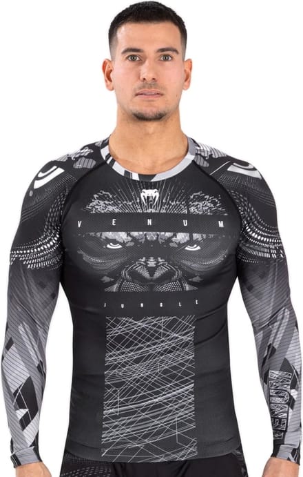 Venum Gorilla Jungle Rash Guard L/S Zwart Wit - S