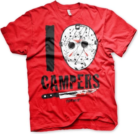 Friday the 13th I Jason Camp ers T-shirt rood