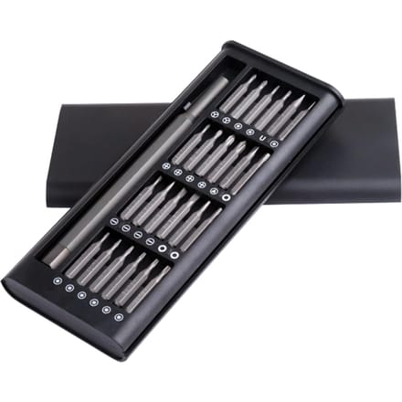 Kit de tournevis magnétiques multi-usages 24 pièces avec poignée amovible pour imprimante 3D mobile noir