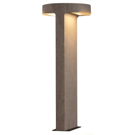 Zambelis LED tuinpadverlichting E384, 2-lamps, beton, hoogte 70 cm