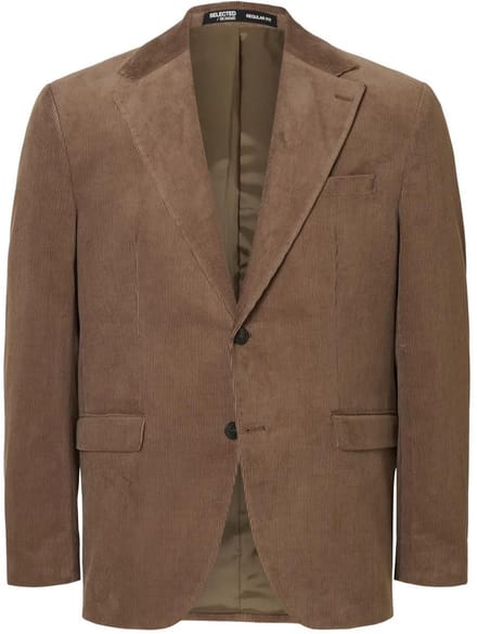 Selected Homme Reg-Duca Corduroy Blazer Brownie