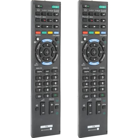 Lot de 2 télécommandes multifonctions pour téléviseur Sony black
