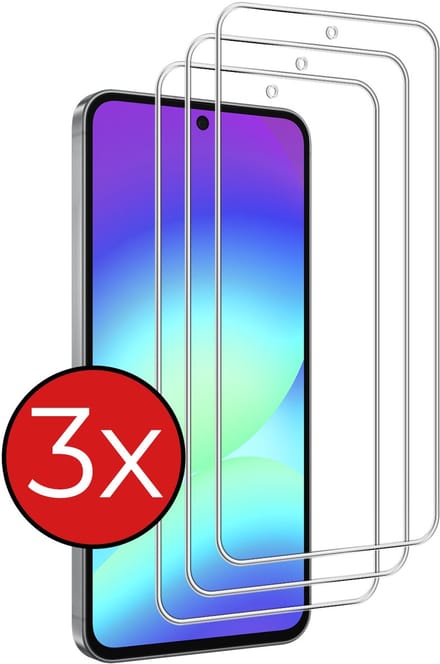 Screenprotector - 3 Stuks - Geschikt voor Samsung Galaxy A56 - Extra Sterk - Beschermglas - Gehard Glas - Tempered Glass - Screen Protector