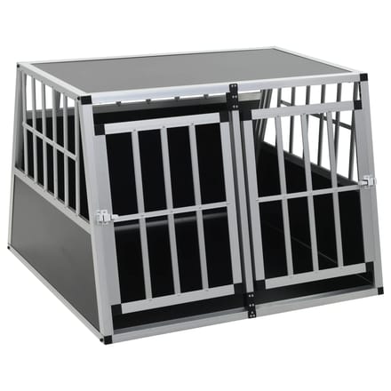 vidaXL - Hondenbench - met - dubbele - deur - 94x88x69 - cm