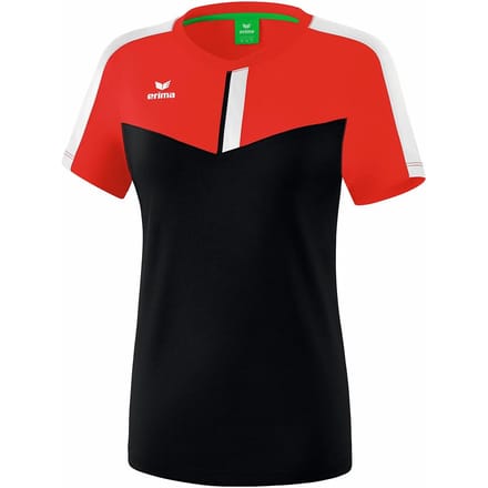 Erima Squad T-Shirt Dames - Wit / Zwart / Rood | Maat: 38