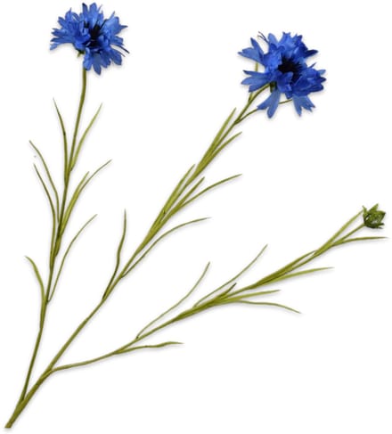 Silk-ka - Kunstbloem - blauw - H65 cm - 2 stuks