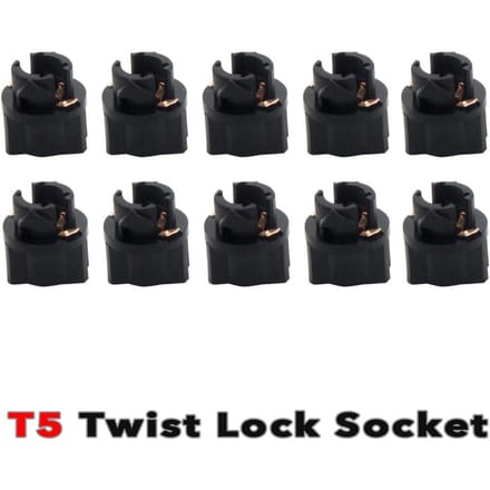 10 stuks T5 LED Draaivoet PC47 Instrumentenpaneel Cluster Vervangingsvoet Lamphouder black