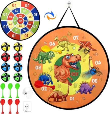 Dartbord voor kinderen - opvouwbaar met dinosaurusmotief - 66 cm