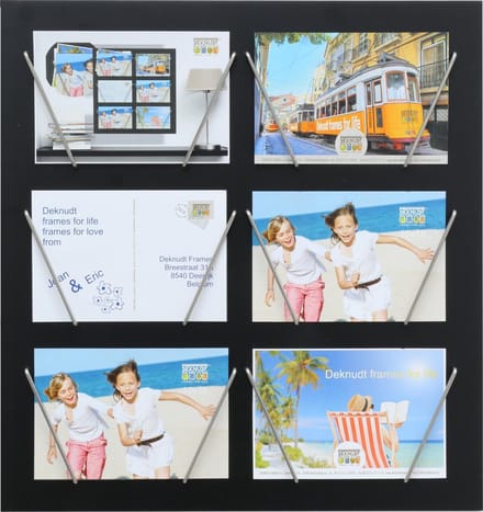 Deknudt Frames multifotolijst S68EK2 P6 - zwart - hout - 6x 10x15 cm