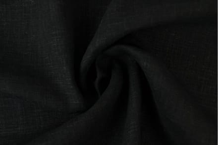 10 meter linnen viscose stof - Zwart - 150cm breed