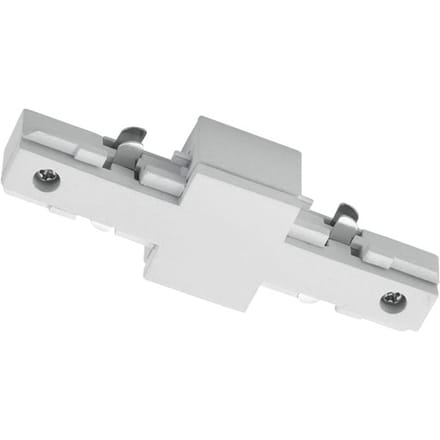 Spanningsrail Doorverbinder - DUOLINE - Rechte Connector - 2 Fase - Mat Wit
