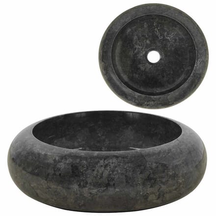 vidaXL - Gootsteen - 40x12 - cm - marmer - zwart