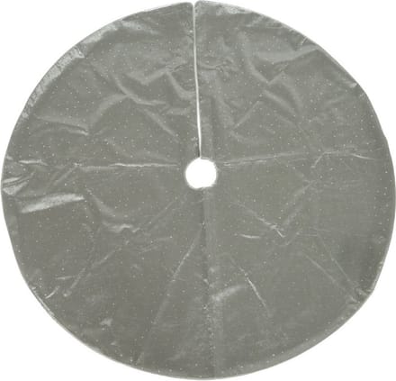 Decoris Kerstboomrok - zilver - D120 cm - polyester - kerstboom kleed - rok voor kerstboom - Kerstversiering/kerstdecoratie