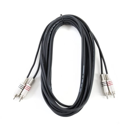 MUSIC STORE Cinchkabel 6 m metaalstekker - Audio kabel