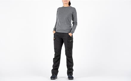 Fjallraven Nikka Curved W Dames Wandelbroek Dark Navy 40
