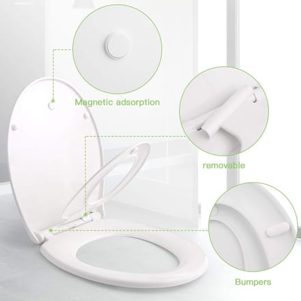 Toiletbril - Badkameraccessoire 44.7L x 37.1W centimetres