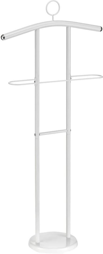 Kledingrek GÜNTHER met kleerhanger en broekenrek in wit