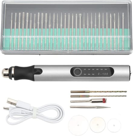 Draadloze Mini Graveerstift en Boormachine Set voor Metaal, Glas, Hout - USB Oplaadbaar