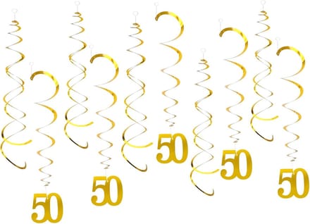 Feest slingers - Decoratie set - Verjaardag jubileum - 20 stuks - Goud