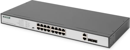 DIGITUS DN-95342-1 - switch - 19 inches af/at - 16 ports - unmanaged - rack-mountable