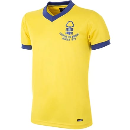COPA - Nottingham Forest Uitshirt 1979/80 Retro Voetbalshirt - Heren - Geel - S