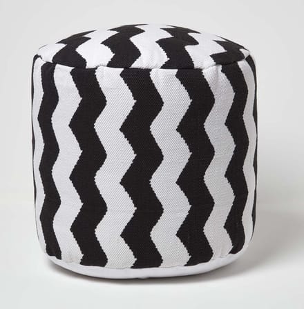 Homescapes Designer Kruk Poef Chevron rond