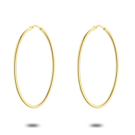 Twice As Nice Oorringen in 18kt verguld zilver, 43 mm