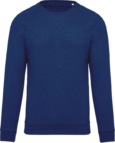 Kariban Heren Organische Raglan Sweatshirt (Oceaan Blauwe Heide)