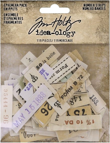 Idea-ology Ephemera Snippets Number Strips