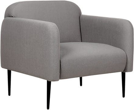 STOUBY - Fauteuil - Grijs - Linnen