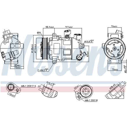 Compressor airconditioning NISSENS 890607
