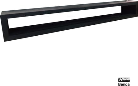 Zwevend TV-meubel Mangohout hangend 160 cm - Zwart