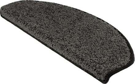FLOORDIREKT Trapmat - Bali - Zelfklevend - Antraciet - Halfrond - 23,5 x 65 cm
