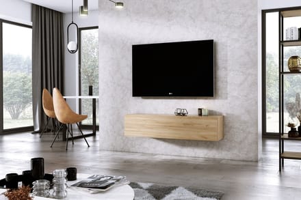 Meubel Square - TV meubel DIAMOND - Eiken - 120cm - Hangend TV Kast