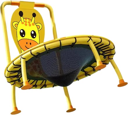 Mini Trampoline - Springkussen Kinderen - Binnen Spelen - Giraffe Print - 100cm Diameter - Multicolor