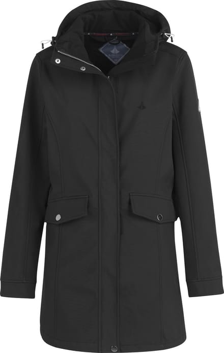 BJØRNSON Ylva Softshell Parka Tussenjas Winddicht Dames - Maat 36 - Zwart