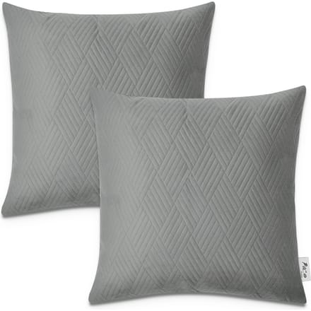 Kussensloop Chino antraciet 45x45 cm, 2 stuks