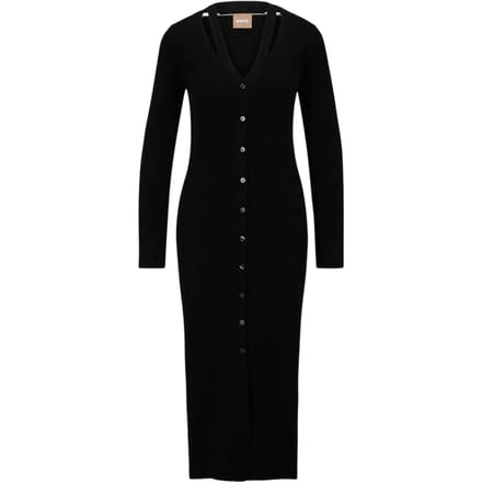 Boss Midi-jurk van katoen voor dames (Zwart)