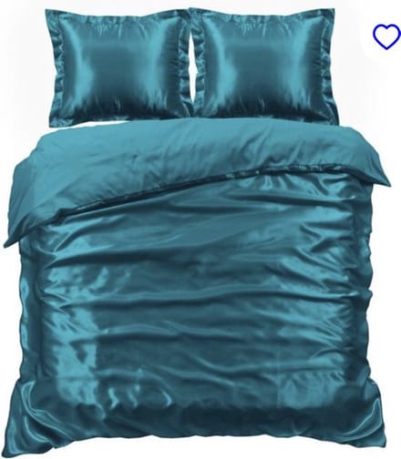 Cozy Covers Dekbedovertrek - 240x220 - Glans Satijn - Blauw Groen
