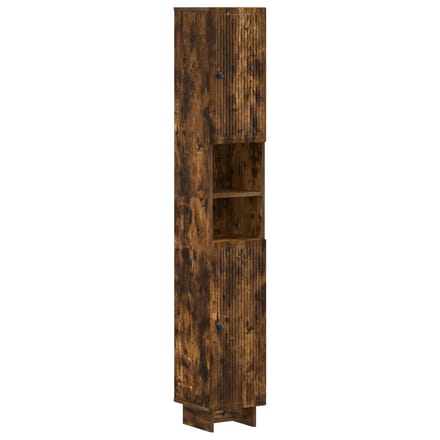 vidaXL - Badkamerkast - met - Open - Plank - EDE - Gerookt - eiken - 30 - x - 31 - x - 190 - cm