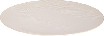 Palmer - Leaf - Bord - Reliëf - ø 27 cm - Wit - Stoneware - Bordenset