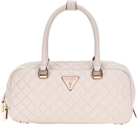 GUESS Schoudertas Eco Rianee Satchel Bag Stone Lichtgrijs