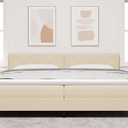 vidaXL Hoofdbord Crème 200 cm Stof
