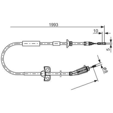 Kabel, parkeerrem BOSCH 1 987 477 819