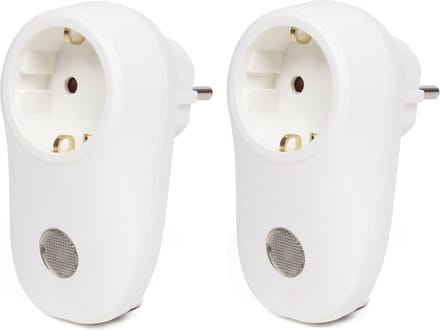 Benson Stekker met lichtsensor - 4x stuks - wit - Stekkerlamp - Stopcontact