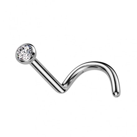 Neuspiercing titanium U-bocht top wit 0.8x6x2.5 - LMPiercings
