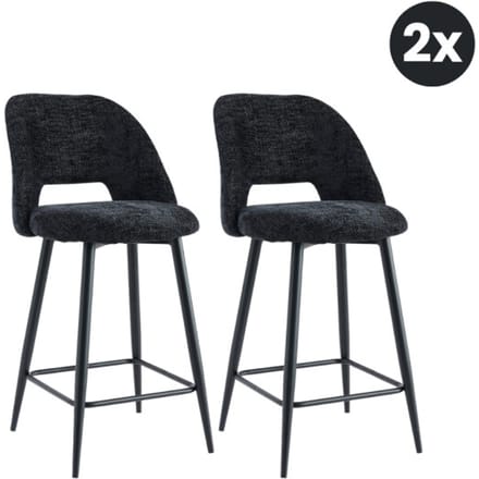 Multifurn 2x barkruk monta antraciet (set van 2)